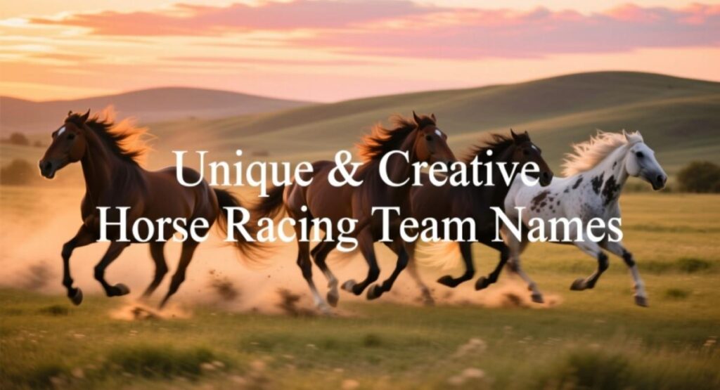 Unique & Creative Horse Racing Team Names