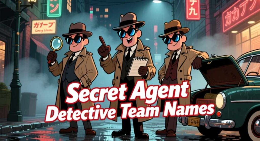 Secret Agent Detective Team Names