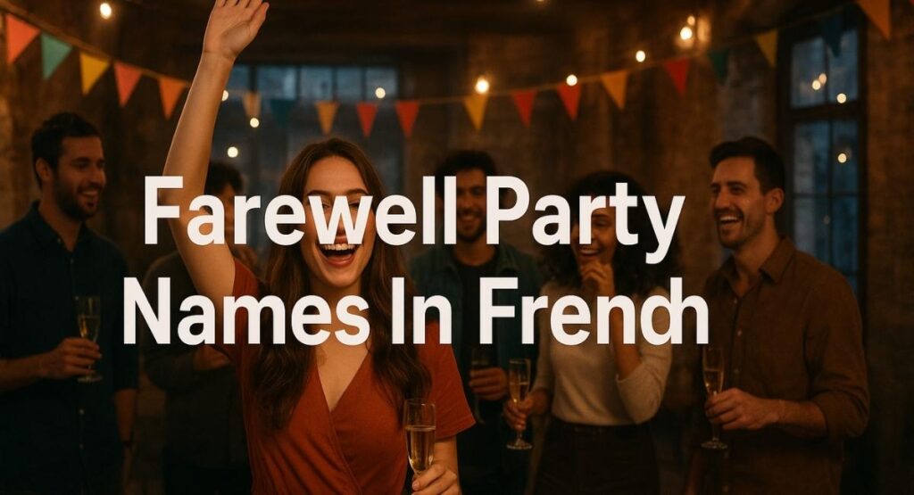 Farewell Party Names In French