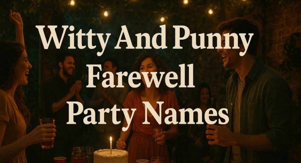 Witty And Punny Farewell Party Names